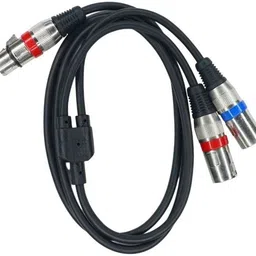 balrama Y-Splitter 3 Pin XLR Female Jack to Dual Male XLR Plug Y Splitter Mic Cable Double Angled XLR Patch Cable-picture-5