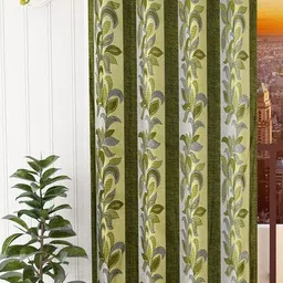 kraftiq homes 152 cm (5 ft) Polyester Semi Transparent Window Curtain Single Curtain-picture-26