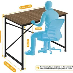 ascom Laminated Office Table - Multipurpose Study Table for Students & Adult | Desktop Engineered Wood Office Table image 2