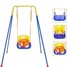 Indoor & Outdoor Baby Swing Heavy Duty Swing Set Swings-image-76