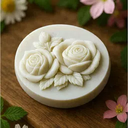 ac design Baby Soap Organic & Homemade|Soft & Safe for Baby Skin Rose White-picture-23