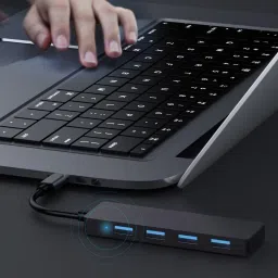 Sancy Portable Type-C to USB 3.0 4-Port Hub – Super-Speed USB Extension High-Speed Data For Laptops, PCs, Tablets, Mobiles & Gaming Consoles image 5