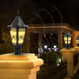 Waterproof Black Butterfly Design Outdoor Gate Light for Pillar and Boundary Wall – Black Finish (Bulbnot Incl.) (2 Piece) Gate Light Outdoor Lamp-image-52