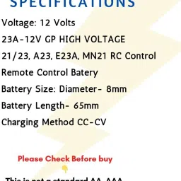 i-birds enterprises 12V GP HIGH VOLTAGE 23A BATTERY V23GA, MN21 (Not AA, AAA, D, C )Battery image 5