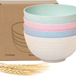 Sugarcane Bagasse Cereal Bowl Eco-Friendly Snacks, Salad, Soup & Noodles Wheat Straw Bowls Disposable-image-84