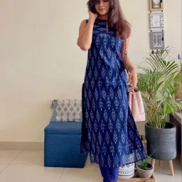 Women Applique Viscose Rayon Ethnic Dress-14