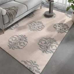 jaipur rugs Ivory Geometrical Wool 5 ft X 8 ft Flat Weaves-picture-37