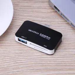 play run Multipurpose Use Laptop Mobiles Combo USB 3.1 Type C Hub Pretty Handy Micro USB OTG Adapter with LED USB C Hub USB SD TF Micro Extender Card Smart Card Reader Card Reader Card Reader image 2