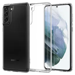 spigen Thin Fit Polycarbonate & TPU Back Cover for SAMSUNG Galaxy S21 Plus (Air Cushion Technology, Crystal Clear)-48