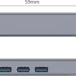ELECTRO WOLF 4 in 1 Type C + USB HUB with 1 USB 3.0 Port, 2 USB 2.0 Port & Ethernet Port Lan Adapter image 5