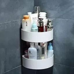 Plastic Heavy Plastic Multipurpose Kitchen Bathroom Wall Holder Storage Rack(Pack of 1) Storage Basket-21