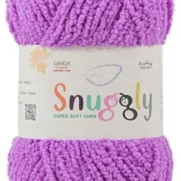 Ganga Snuggly, 100% Polyester Yarn Extra Soft(Majestic Purple SNG009, 200 Gram)-image-0
