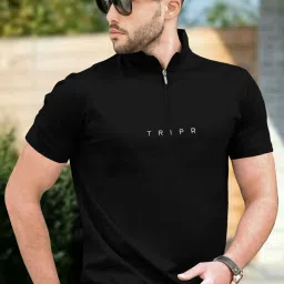 Men Solid Henley Neck Cotton Blend Black T-Shirt-image-28