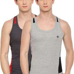 dollar bigboss Pack of 2 Cotton Racerback Styled Gym Men Vest-picture-25
