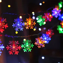 20 LEDs 4 m Multicolor Steady Snow Flake Rice Lights-image-17