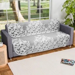 Cotton Floral 3 Seater Sofa Cover-picture-25