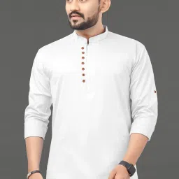 Men Solid Pure Cotton Straight Kurta-picture-20