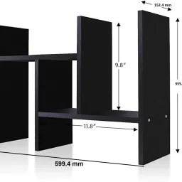 uniaart Engineered Wood Open Book Shelf image 4