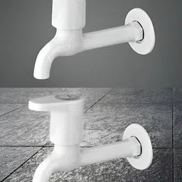 ramya Alive Long Body Tap PTMT Heavy Plastic Faucet (7inch Long) Pack Of 2 With Wall Flange Superior Plastic Heavy Duty Bib Tap Faucet-picture-44