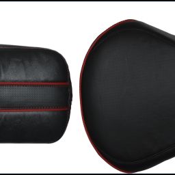 KBA-Stylish Seat Cover With Extra Foaming Black/Red For Royal Enfield Classic Split Bike Seat Cover For Royal Enfield Classic 350, Classic, Classic 500, Classic Chrome, Classic Desert Storm-image-80