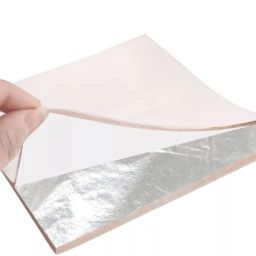 Silver Foil Leaf Sheets Artificial Decoration Painting 14x14 cm-25