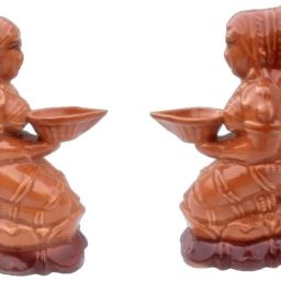 PAAVAI DIYA Ceramic (Pack of 2) Table Diya-image-66