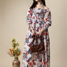 Women Fit and Flare Multicolor Maxi/Full Length Dress-image-96