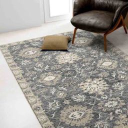 saraswati global Grey Floral Wool 8 ft x 10 ft Hand Tufted Carpet-picture-34