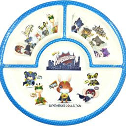Exclusive Kids Melamine 3 sectioned Partition Plate with Attractive Kids design Sectioned Plate-image-36