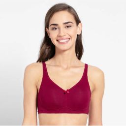 Jockey FE41 Wirefree Non Padded Cotton Elastane Full Coverage Everyday Bra - Beet Red-picture-39