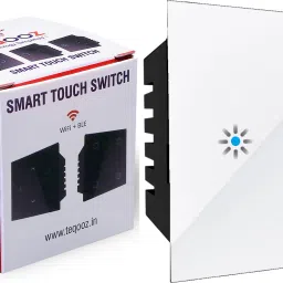 TEQOOZ Wi-Fi Touch Dimmer (White) for Lights | Smart Life App, Alexa | Glass Finish | Smart Switch-27