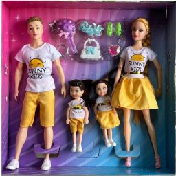Family Doll Set Includes Mom. Dad, Daughter & Son Dolls and Accessories-image-64