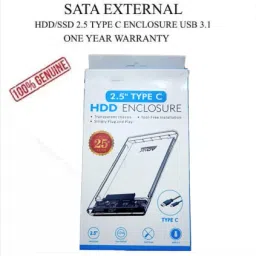 Sastaacha USB 3.1 Sata External 2.5 inch Hard drive Enclosure Type C Speed 10 Mbps 2.5 inch C-13