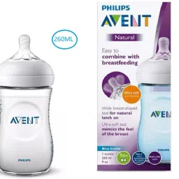 260ml Natural Feeding Bottle With 260ml Natural 2.0 Blue Feeding Bottle - 520 ml-picture-6
