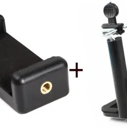 POZUB Universal Tripod Clip Holder +2 Hole Mobile Clip Mount Adapter/Adjustable Clamp Flash Shoe Adapter-43
