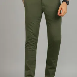 killer Men Slim Fit Green Cotton Blend Trousers-picture-26