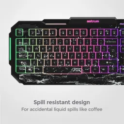 ASTRUM KG200 - USB Wired Gaming Keyboard with RGB Backlit Wired USB Standard Gaming Keyboard Compatible with Desktop, Laptop, Mac , with gaming mode ,stand support,Astrum KG200 image 3