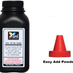 GPS Colour Your Dreams Toner Powder Refill for Ricoh Universal Cartridge - 100gm,for sp 100,sp 111,sp 111su,sp 200,sp 210,sp 212snw,sp 300,sp 300dn,sp 310dn,sp 325sfnw?sp 3400?sp 3410?sp 3510?aficio 3510dn Pack Of 1 With Nozzle 100gm Black Ink Toner Powder-image-26
