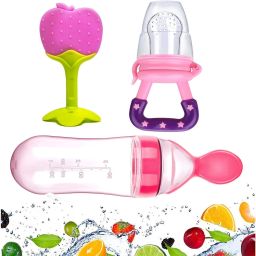 Presents High Quality Fruit Nibbler juicer Silicone Spoon Bottle with Teether Feeder-10