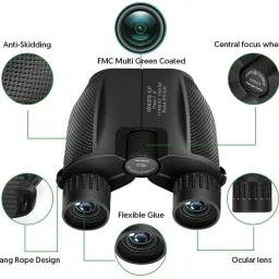 MOSHTU 10 x 25 Compact High Powered Folding Binoculars Waterproof Telescope Binoculars image 2