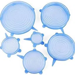 Elastic Silicone Lids Reusable Wrap Alternate for Storage Pails Set of 6 2.6 inch, 3.7 inch, 4.5 inch, 5.7 inch, 6.5 inch, 8.1 inch Lid Set-41