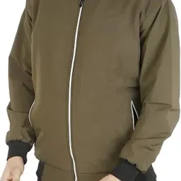 TopQore Windcheater Solid Men Wind Cheater-image-2