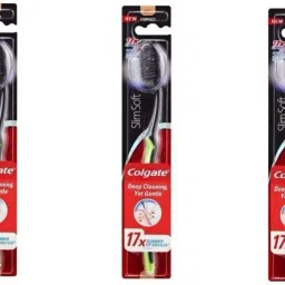 Slim Charcoal Black Soft Toothbrush (Pack of 3) Soft Toothbrush-22