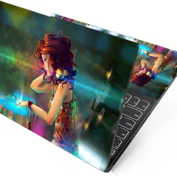 Anweshas HD Printed Full Panel Laptop Skin Sticker Vinyl Fits Size Upto 15 inches No Residue, Bubble Free, Waterproof - Dj Girl Self Adhesive Vinyl Laptop Decal 15.6-image-74