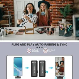grenaro Wireless Mic with Digital Display Charging Case, Type-C Android (Dual Android) Microphone image 5