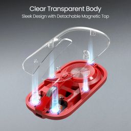 Portronics Toad 8 Transparent Wireless Mouse, Bluetooth + 2.4GHz, Rechargeable, Silent, Wireless Ambidextrous Optical Mouse with Bluetooth image 5