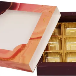 Top Bottom Hardboard Box Cardboard 9 Compartments Empty Golden Tray Sweets Packaging Box-0