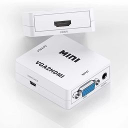 RuhZa VGA to HDMI, Mini HD 1080P 3.5mm Audio VGA to HDMI HD HDTV Video Converter Box Adapter VGA2HDMI for PC Laptop Dispaly Projector Laptop Accessory-image-27