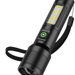 603 (RECHAREABLE LED TORCH) Zoomable 6 Modes XPE+COB Light Torch-2
