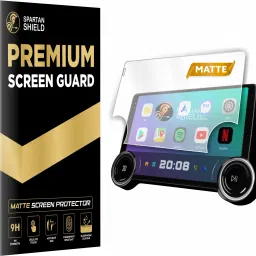 spartan shield Screen Guard for DIAMOND 2K 10.1 INCH [with Button Hole] Android Car Stereo System || Infotainment Display MATTE Protector || Aftermarket TouchScreen Music Audio Player Accessory 2025 [Not Tempered Glass]-25